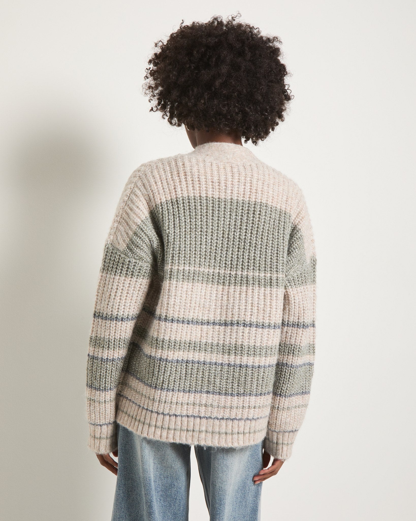 Olive Branch Stripe $|& SEAS Crystal Canyon Striped Cardigan - SOF Back