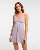 Lavender Cream $|& Montelle Bust Support Chemise - VOF Detail