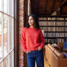 Pomegranate $|& SEAS Melody Reverse Seam Sweater - SOF Side