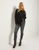 Black $|& SEAS Shayna Ruffle Sweater - UGC On Fig