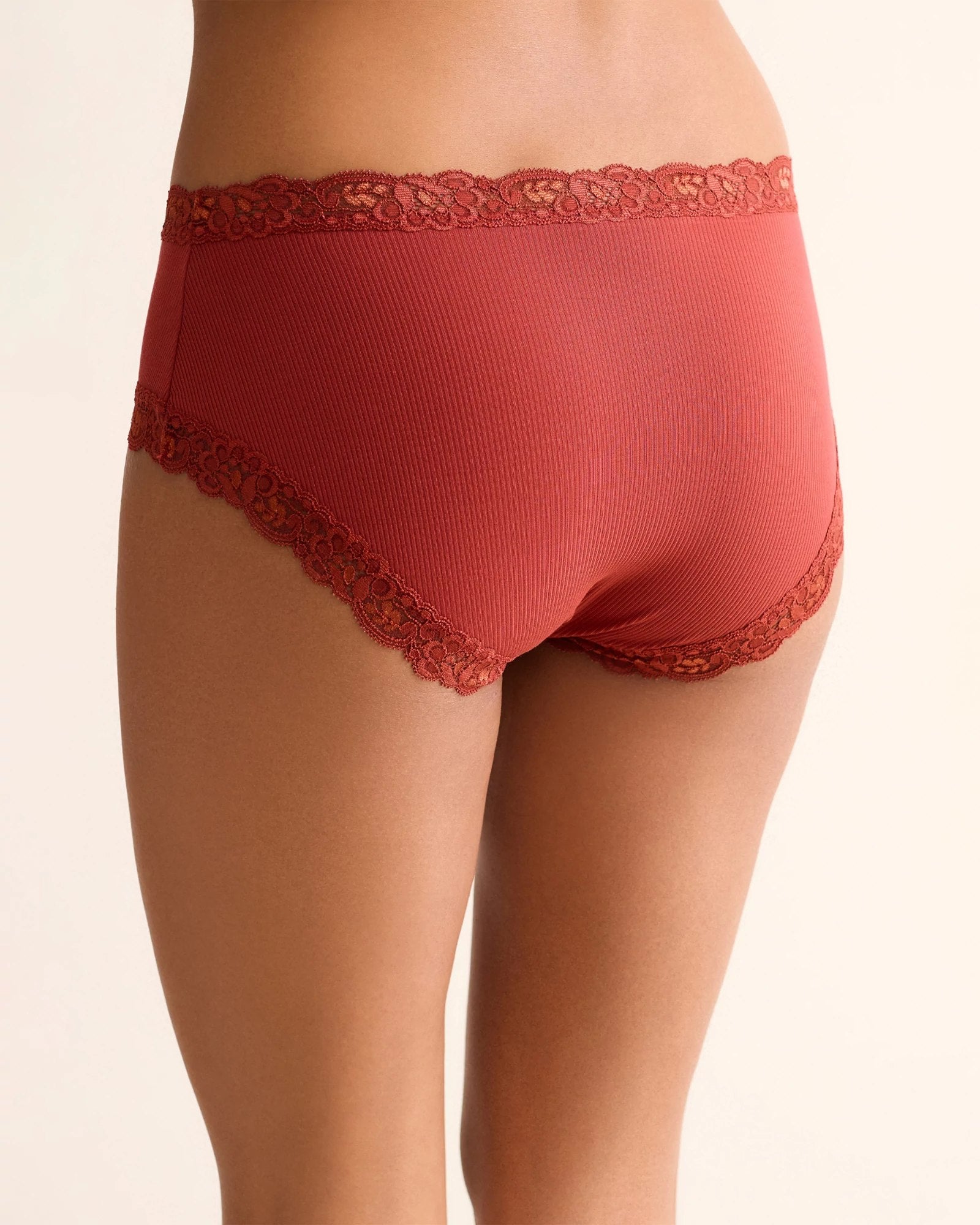 Chili Rib/Black 2 Pack $|& Fleur't Iconic High Waist Boyshort - Hanger Side