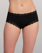 Chili Rib/Black 2 Pack $|& Fleur't Iconic High Waist Boyshort - VOF Detail
