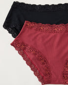 Chili Rib/Black 2 Pack $|& Fleur't Iconic High Waist Boyshort