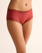 Chili Rib/Black 2 Pack $|& Fleur't Iconic High Waist Boyshort - VOF Detail