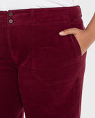 Cabernet Red $|& Liverpool Utility Pocket Wide Leg Pant - Hanger Back