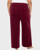 Cabernet Red $|& Liverpool Utility Pocket Wide Leg Pant - Hanger Side
