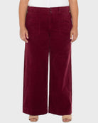 Cabernet Red $|& Liverpool Utility Pocket Wide Leg Pant - VOF Detail