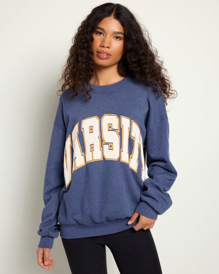 Starry Nights Navy $|& Project Social T Varsity Sweatshirt - SOF Front
