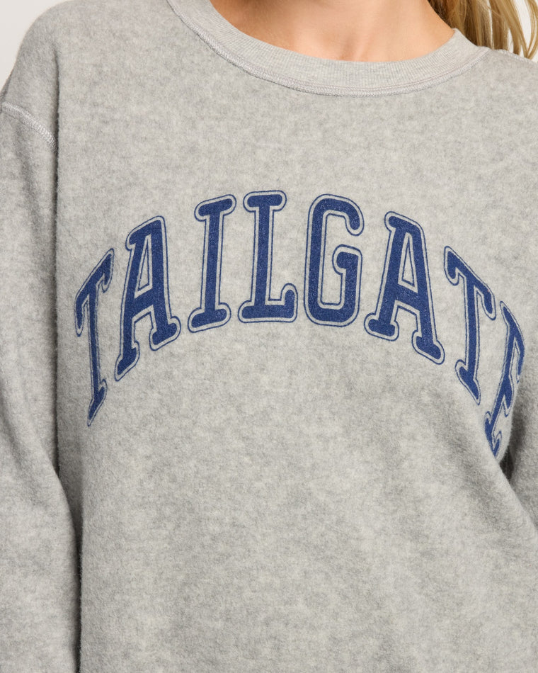 Heather Grey $|& Project Social T Touchdown/Tailgate Reversible Sweatshirt - SOF Full Front