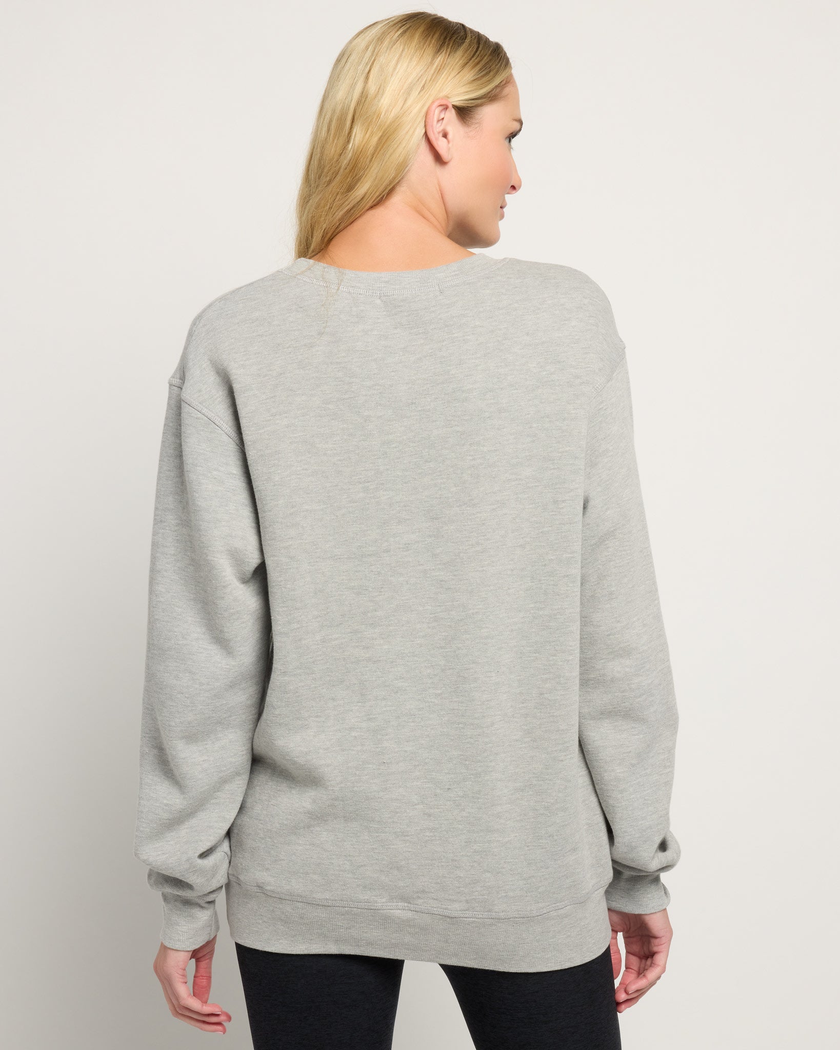 Heather Grey $|& Project Social T Touchdown/Tailgate Reversible Sweatshirt - SOF Back