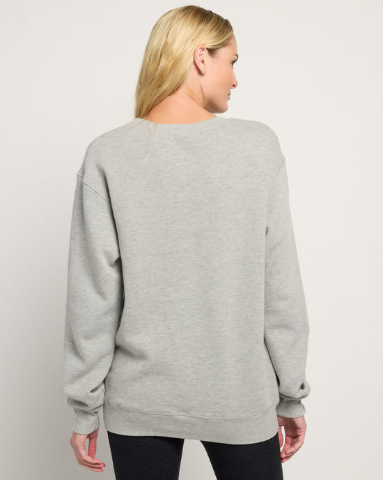 Heather Grey $|& Project Social T Touchdown/Tailgate Reversible Sweatshirt - SOF Back