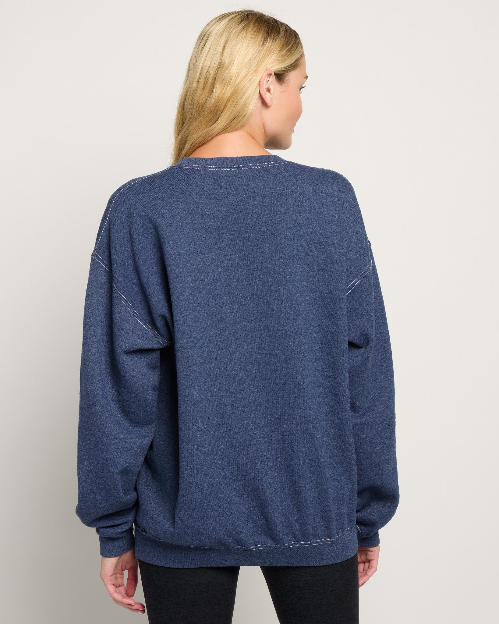 Navy Peony $|& Project Social T Game Day Football Sweatshirt - SOF Back