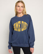 Navy Peony $|& Project Social T Game Day Football Sweatshirt - SOF Front