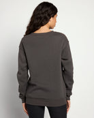 Washed Black $|& Project Social T Flocked Football Sweatshirt - SOF Back