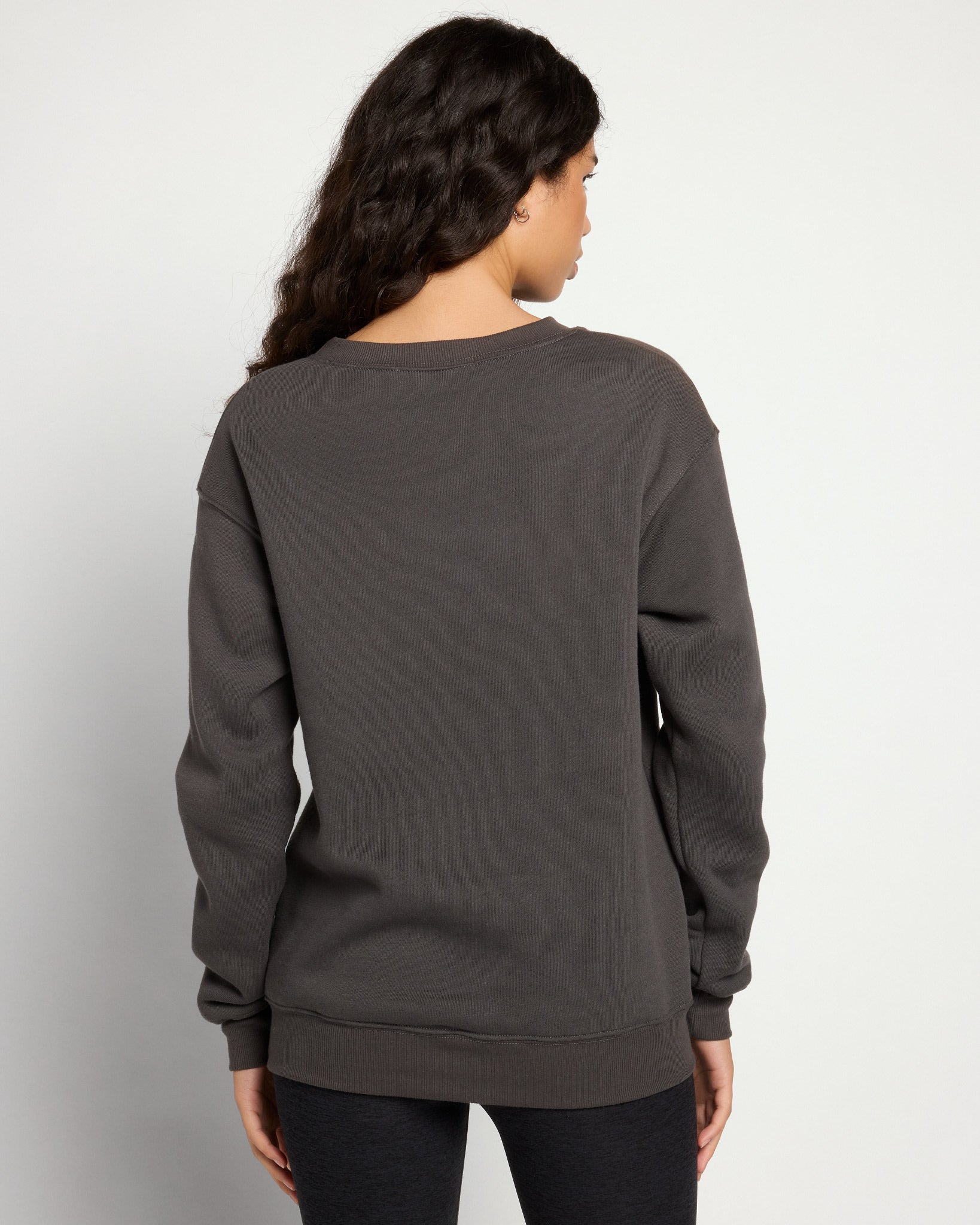 Washed Black $|& Project Social T Flocked Football Sweatshirt - SOF Back