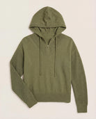 Olive Branch $|& SEAS Ojai Half Zip Hooded Sweater - Hanger Detail