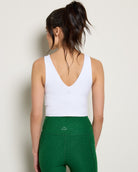 Cloud White $|& Beyond Yoga Spacedye Good Day Cropped Tank - SOF Back