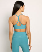 Deep Aqua Heather $|& Beyond Yoga Spacedye Slim Racerback Bra - SOF Back