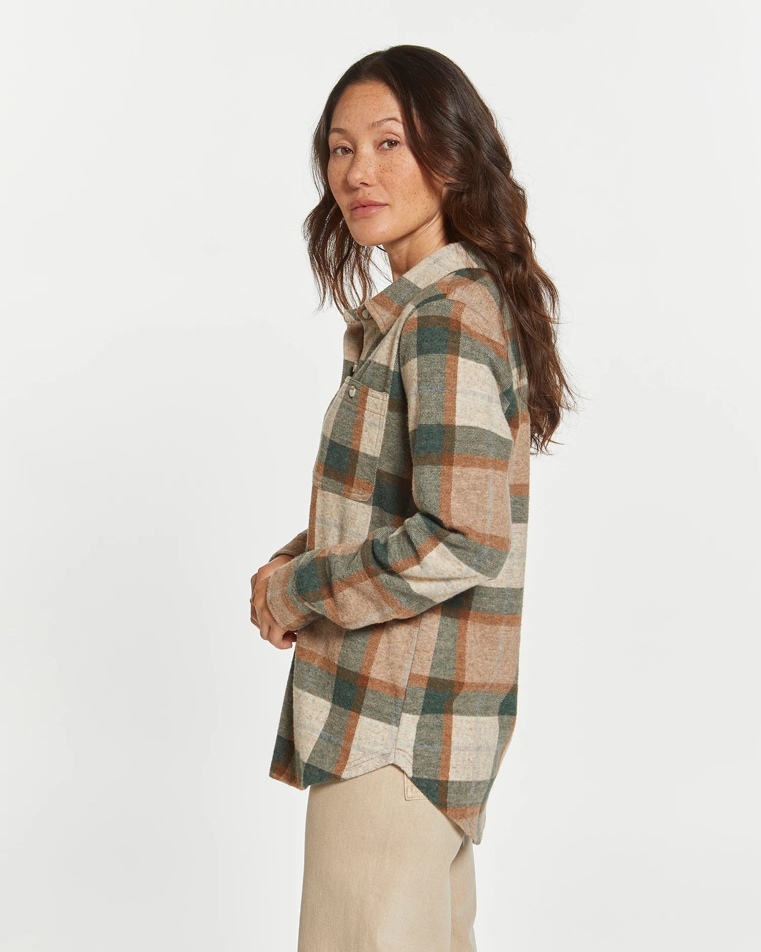 Green Forest $|& Thread & Supply Lewis Plaid Shirt - Hanger Front