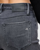 Charcoal $|& Hidden The Ella Wide Straight Leg Jeans - Hanger Back