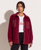 Elderberry $|& Herizon Getaway Sherpa Shacket - SOF Front