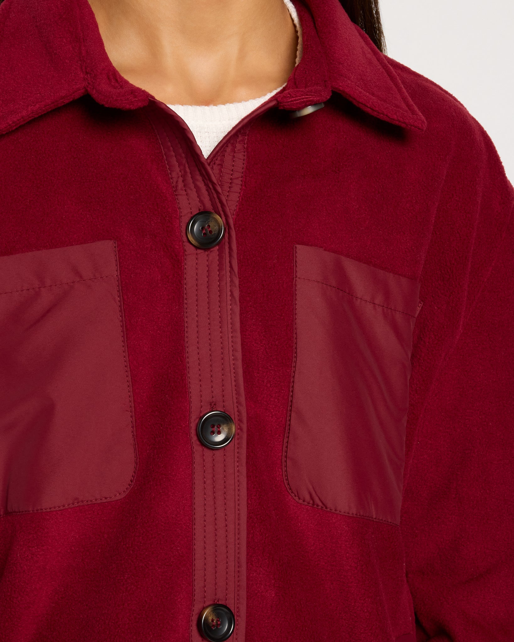 Elderberry $|& Herizon Getaway Sherpa Shacket - SOF Full Front