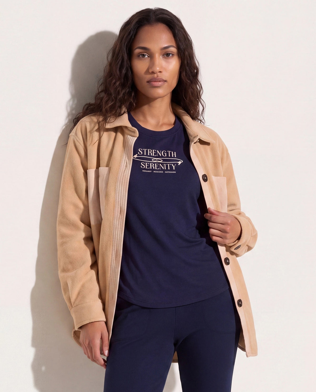 Dusk $|& Herizon Getaway Sherpa Shacket - VOF Front