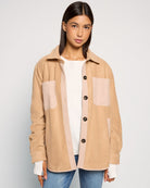 Dusk $|& Herizon Getaway Sherpa Shacket - SOF Front