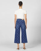Tulip Crest $|& Dear John Audrey Printed High Rise Wide Leg Jeans - Hanger Side