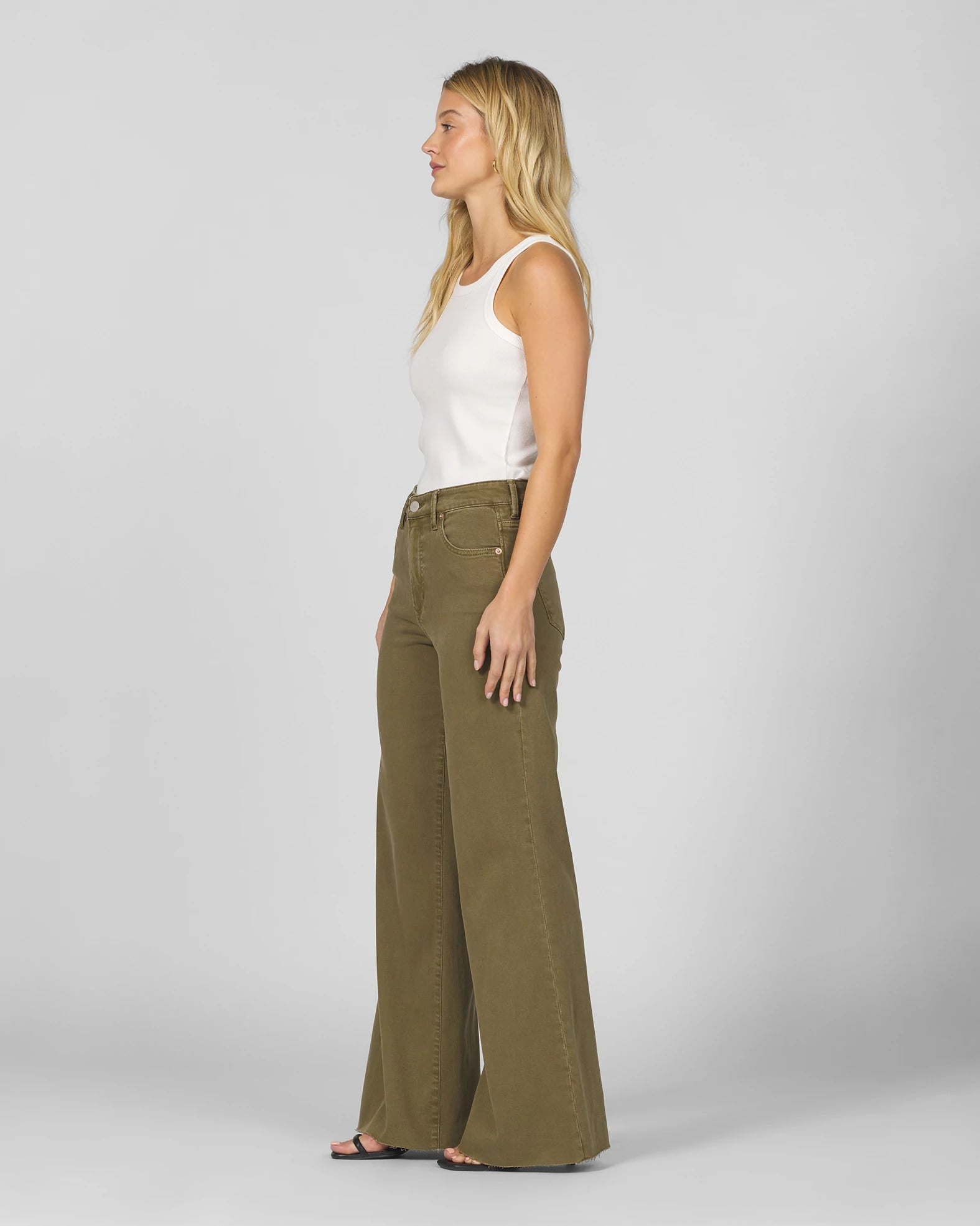 Olive Branch $|& Dear John Fiona Wide Leg Jeans - Hanger Front