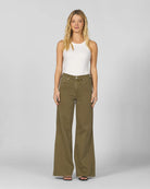 Olive Branch $|& Dear John Fiona Wide Leg Jeans - VOF Detail