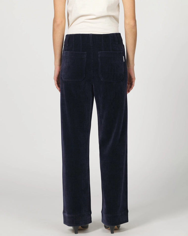 Black Iris $|& Dear John Audrey Super High Rise Corduroy Trouser - Hanger Side