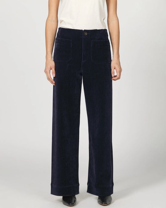 Black Iris $|& Dear John Audrey Super High Rise Corduroy Trouser - VOF Detail