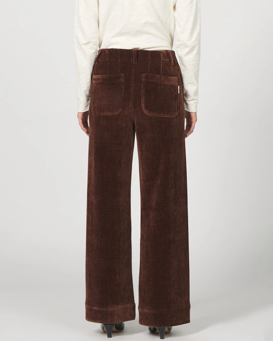 Cappuccino $|& Dear John Audrey Super High Rise Corduroy Trouser - Hanger Side