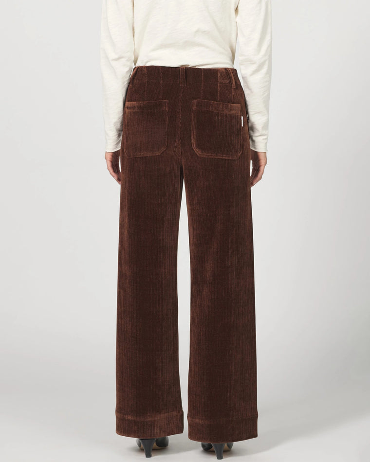 Cappuccino $|& Dear John Audrey Super High Rise Corduroy Trouser - Hanger Side