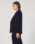 Black Iris $|& Dear John Elfi Double Breasted Corduroy Blazer - Hanger Front
