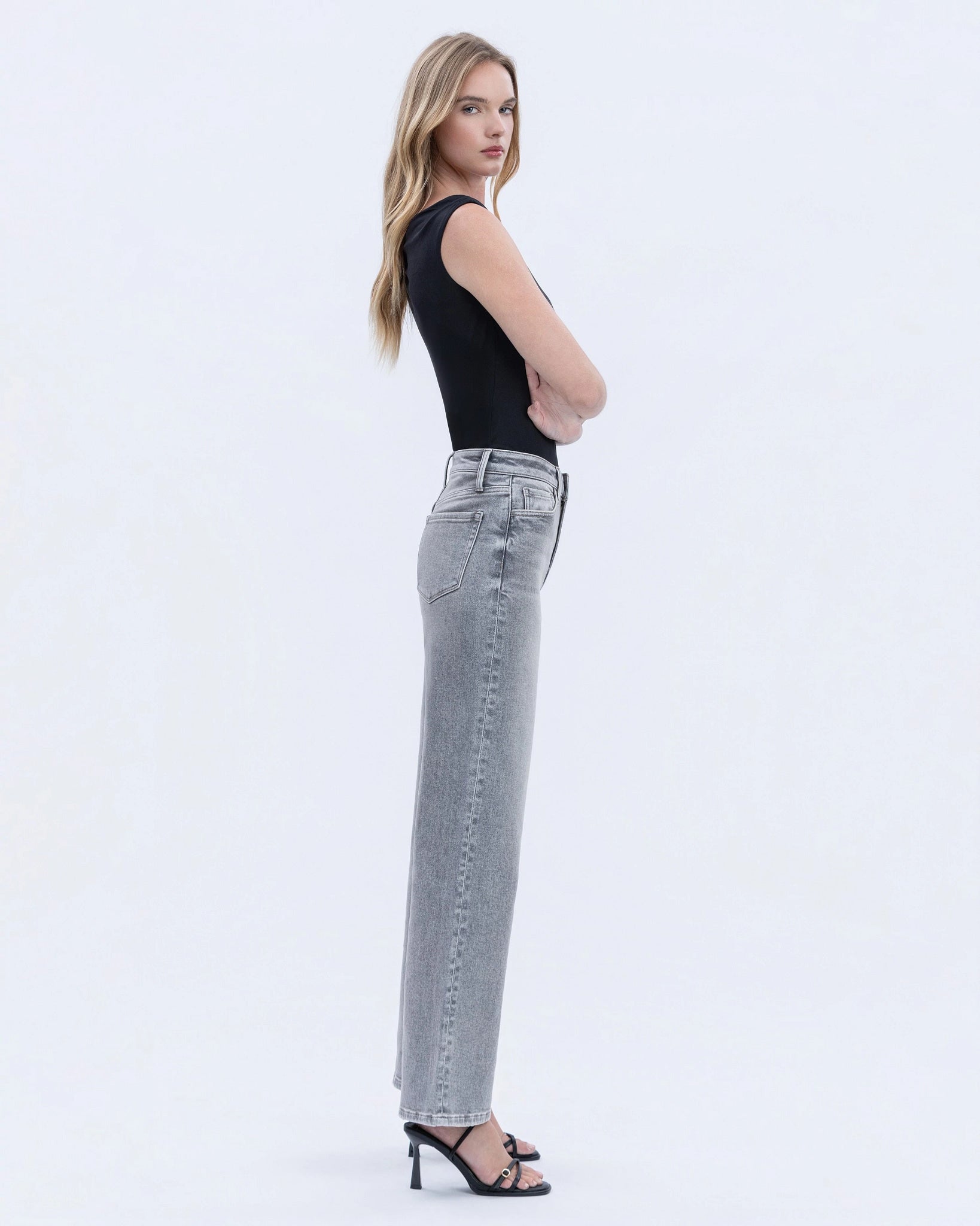 Heavenly $|& Vervet High Rise Wide Leg Jeans - Hanger Front