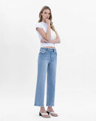 Enhance $|& Lovervet Super High Rise Slim Wide Leg Jeans - Hanger Front