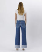 Remedy $|& Lovervet Mid Rise Cuffed Wide Leg Jeans - Hanger Side