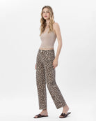 Leopard $|& Vervet High Rise Barrel Leg Jeans - Hanger Front