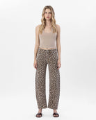 Leopard $|& Vervet High Rise Barrel Leg Jeans - VOF Detail
