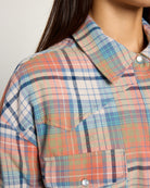 Big Sky Plaid $|& Herizon Opal Flannel Plaid Shirt - SOF Full Front