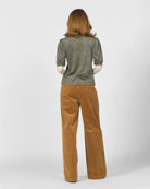 Slate Green $|& Another Love Kalia Puff Sleeve Top - Hanger Side