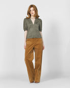 Slate Green $|& Another Love Kalia Puff Sleeve Top - VOF Detail