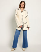 Cream/Black $|& Another Love Tarla Patch Pocket Cardigan - UGC On Fig