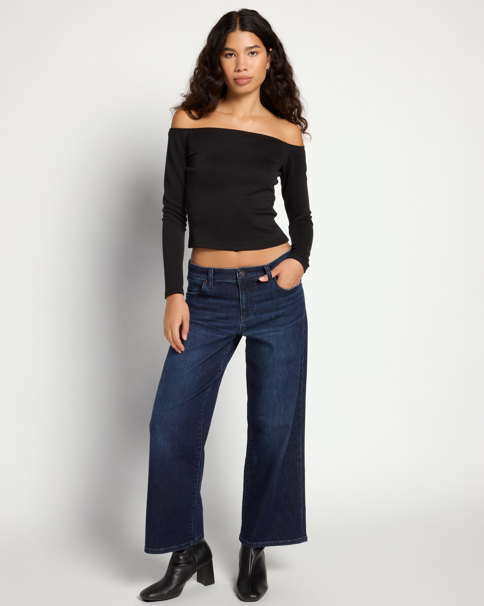 Black $|& Sadie & Sage Hustle Off Shoulder Knit Top - UGC On Fig