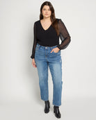 Black $|& Sadie & Sage Debbie Mixed Media Bodysuit - UGC On Fig