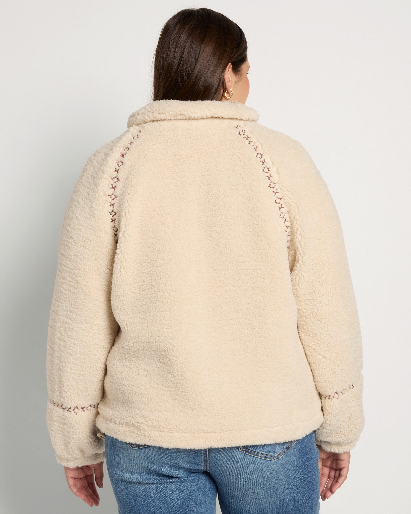 French Oak $|& Thread & Supply Denver Sherpa Jacket - SOF Back