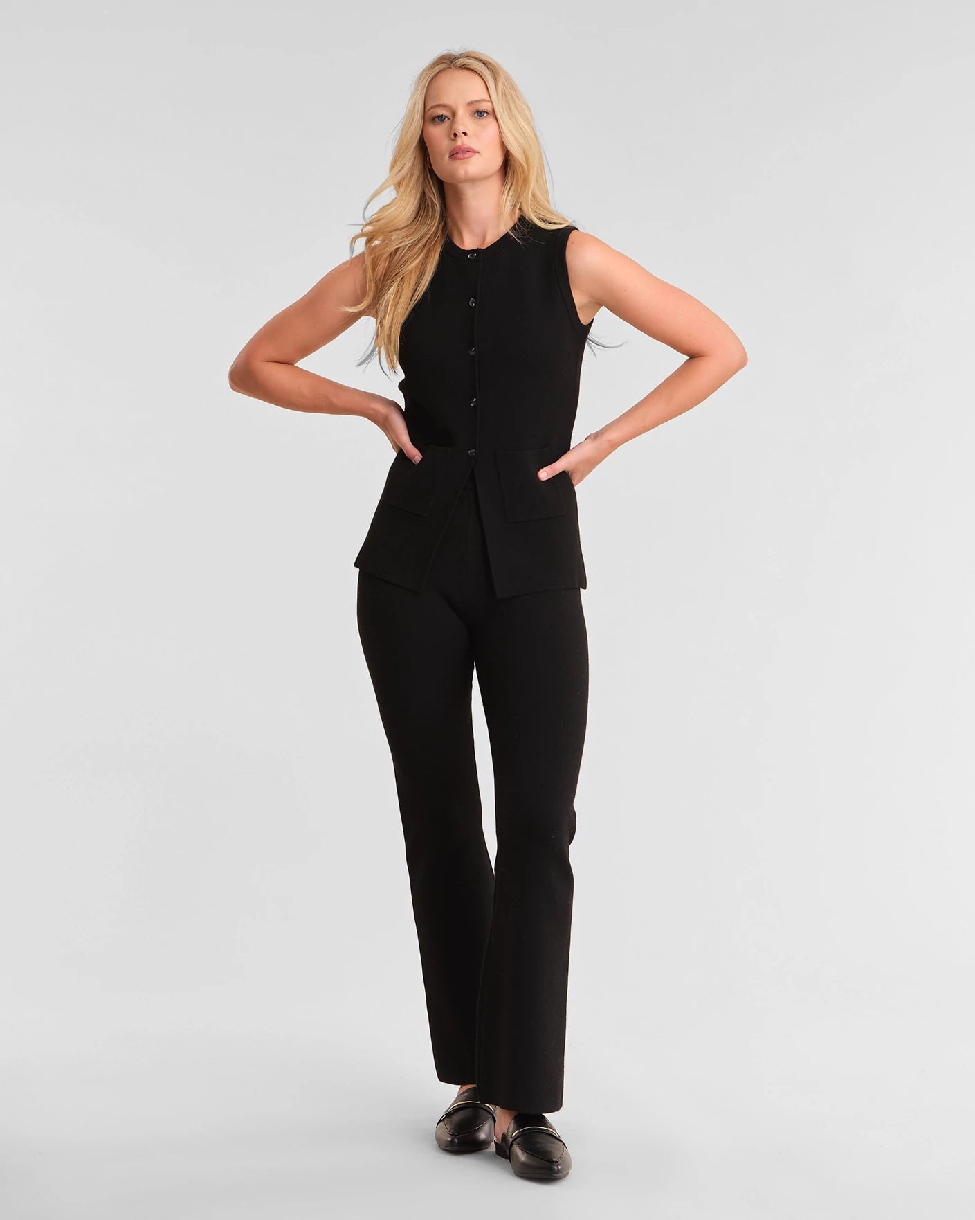 Black $|& 525 America Felicity Vest - VOF Detail