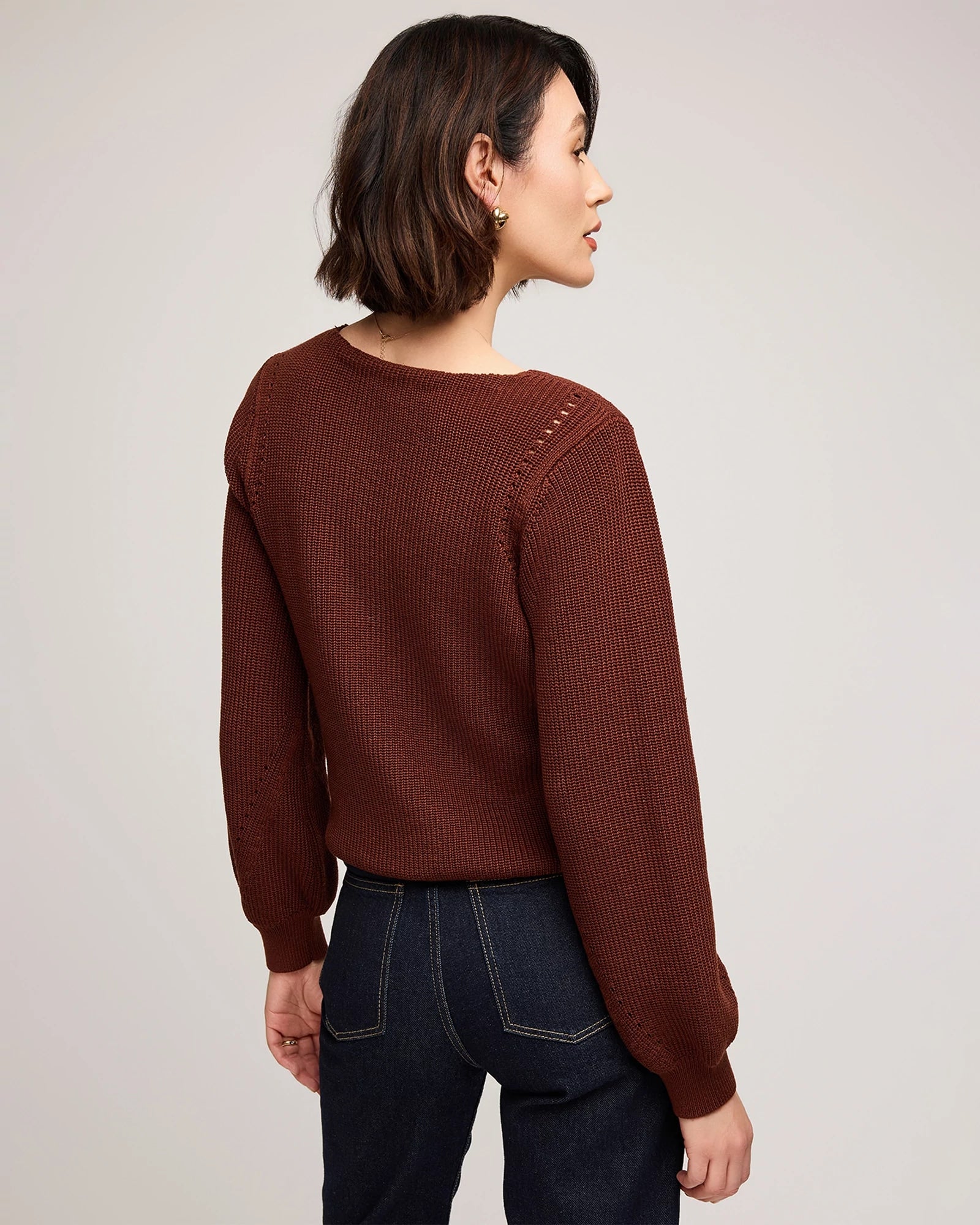 Mahogany $|& Gentle Fawn Hailey Sweater - Hanger Side